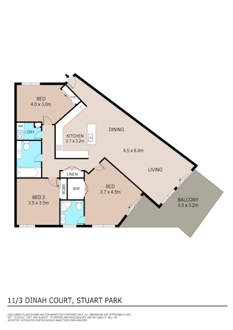 11/3 Dinah Court, Stuart Park, NT, 0820 - Floorplan 1