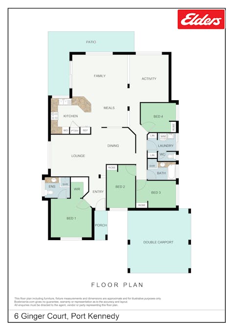 6 Ginger Court, Port Kennedy, WA, 6172 - Floorplan 1