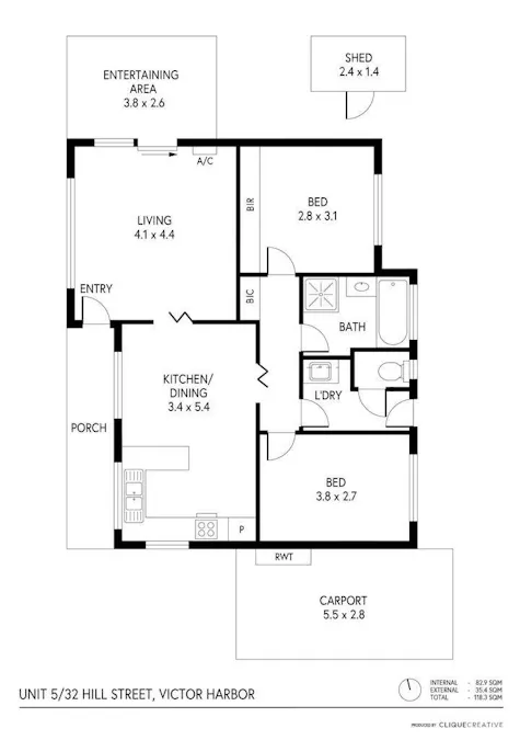 5/32 Hill Street, Victor Harbor, SA, 5211 - Floorplan 1
