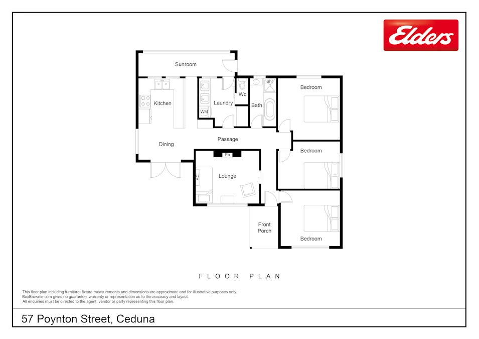 57 Poynton Street, Ceduna, SA, 5690 - Floorplan 1