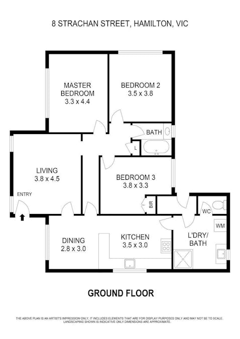 8 STRACHAN Street, Hamilton, VIC, 3300 - Floorplan 1