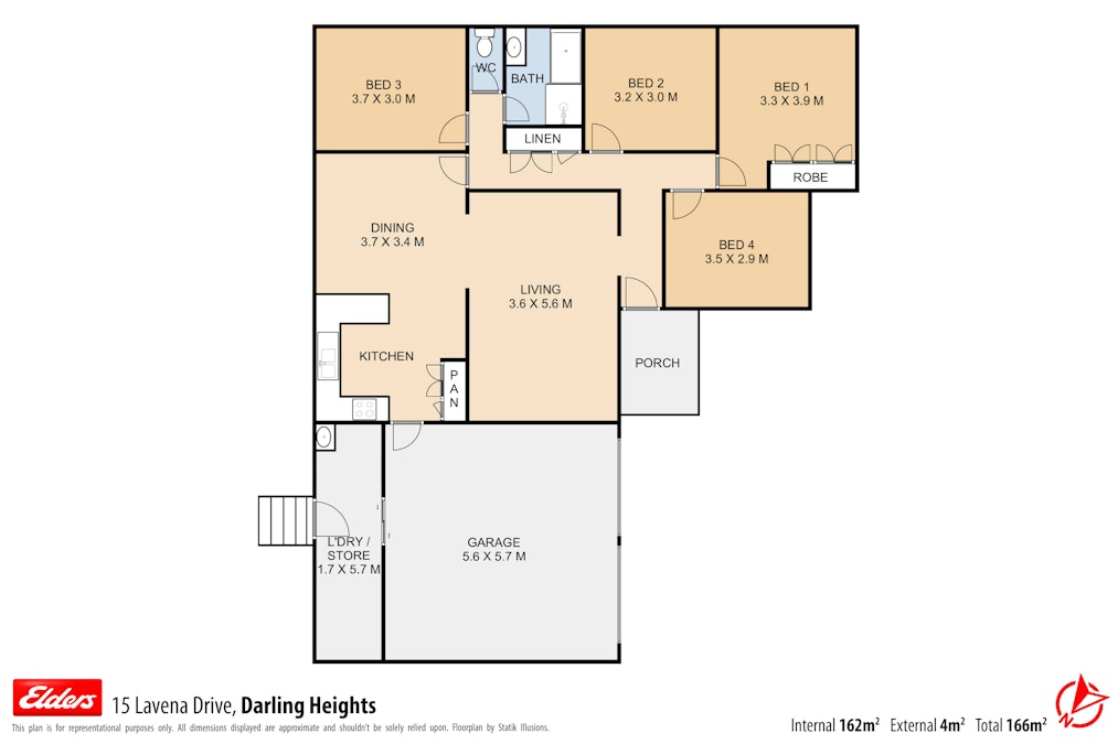 15 Lavena Drive, Darling Heights, QLD, 4350 - Floorplan 1