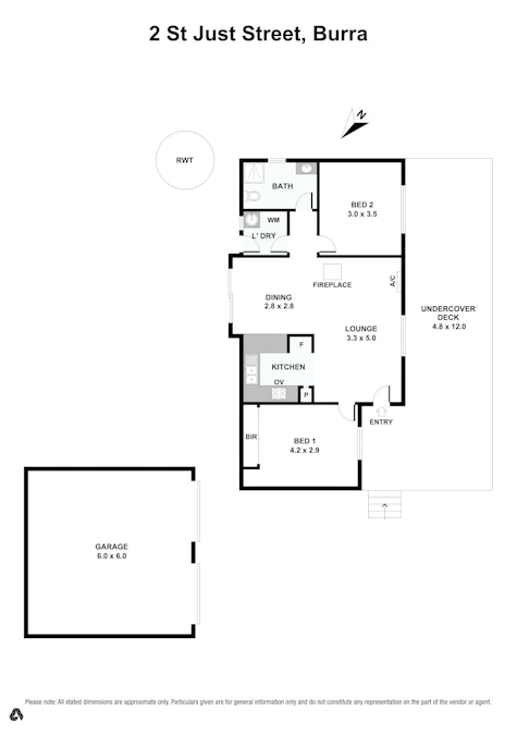 2 St Just Street, Burra, SA, 5417 - Floorplan 1