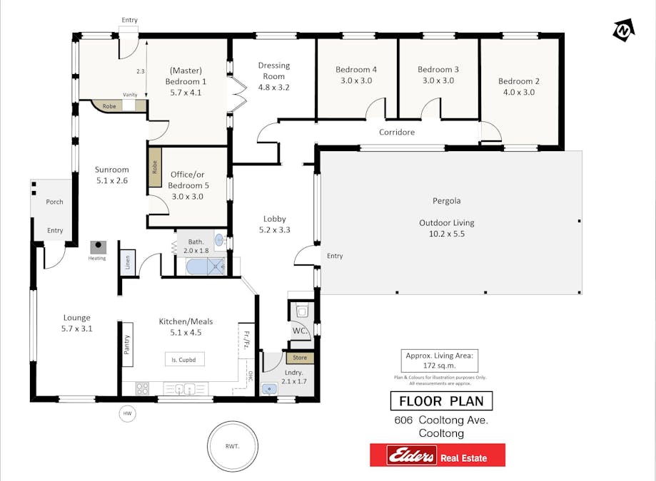 606 Cooltong Avenue, Renmark, SA, 5341 - Floorplan 1