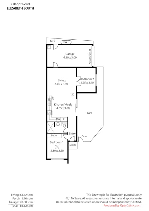 2 Bagot Road, Elizabeth South, SA, 5112 - Floorplan 1