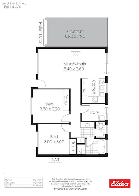 1/1 Boronia Circuit, Balaklava, SA, 5461 - Floorplan 1