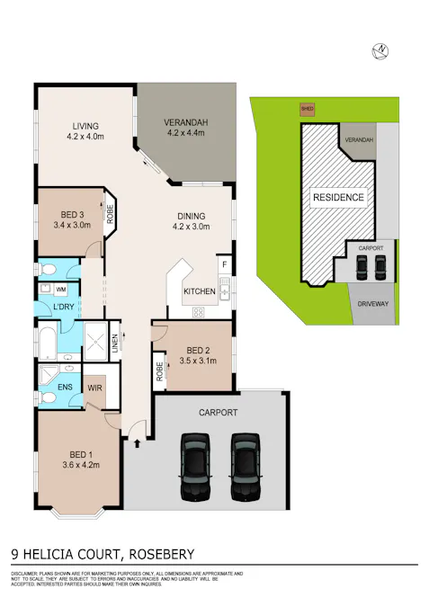 9 Helicia Court, Rosebery, NT, 0832 - Floorplan 1