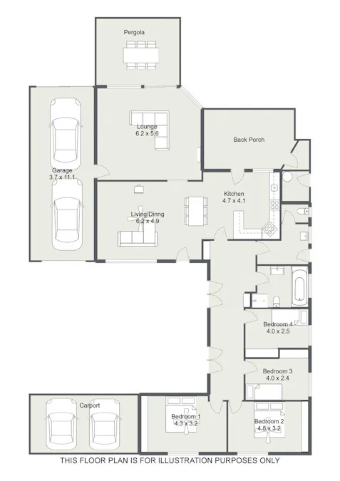 2 Platt Crescent, Naracoorte, SA, 5271 - Floorplan 1
