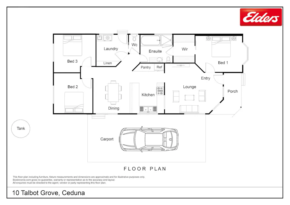 10 Talbot Grove, Ceduna, SA, 5690 - Floorplan 1