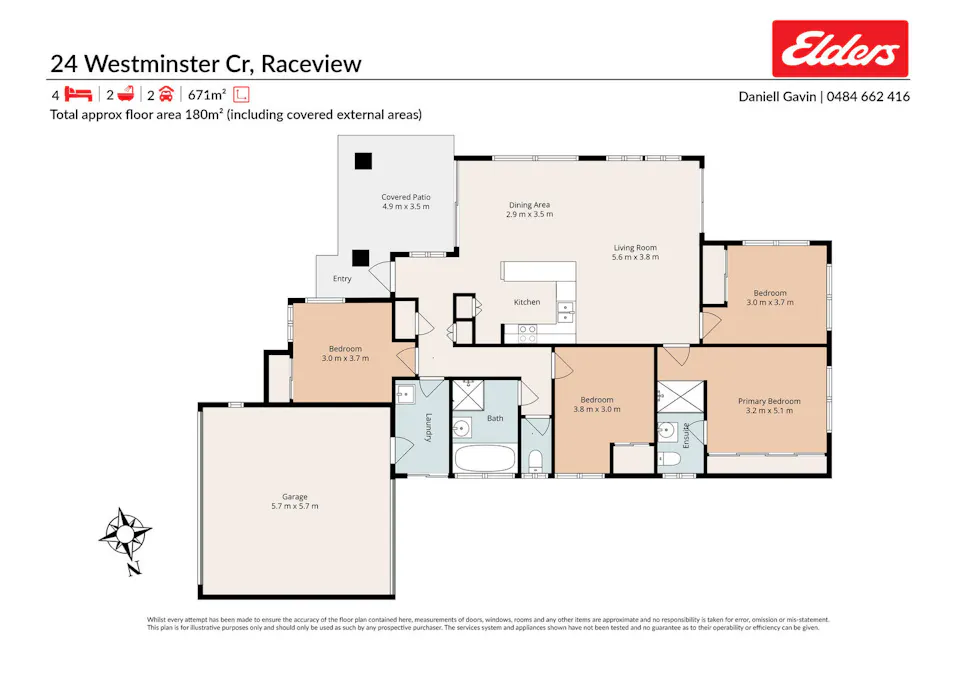 24 Westminster Crescent, Raceview, QLD, 4305 - Floorplan 1