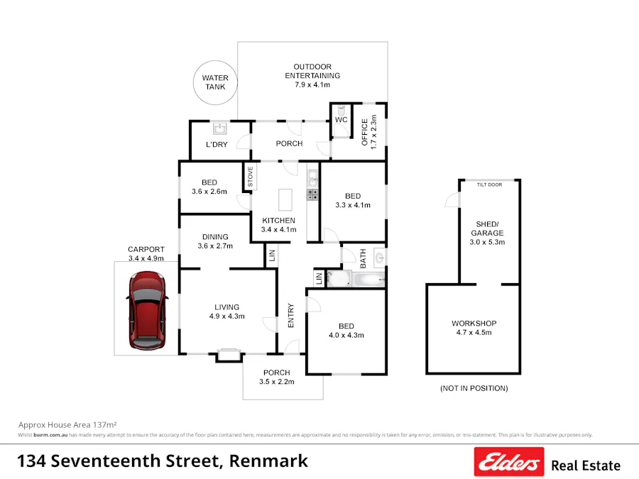 134 Seventeenth Street, Renmark, SA, 5341 - Floorplan 1