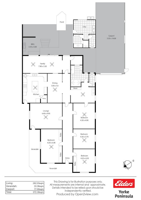 25 Fourth Street, Ardrossan, SA, 5571 - Floorplan 1