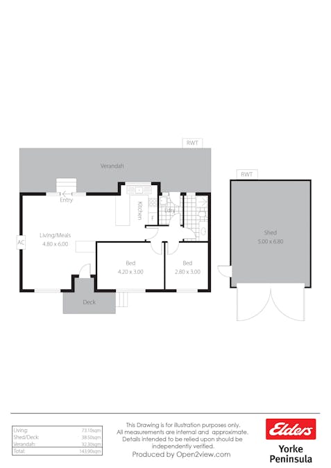 12 Martin Street, Stansbury, SA, 5582 - Floorplan 1