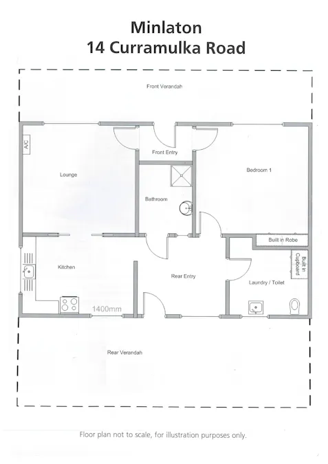 14 Curramulka Road, Minlaton, SA, 5575 - Floorplan 1