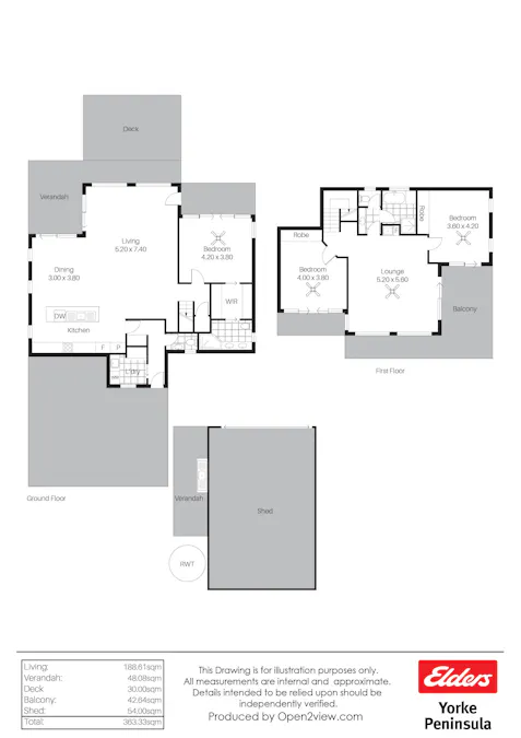 73 Marine Parade, Port Vincent, SA, 5581 - Floorplan 1