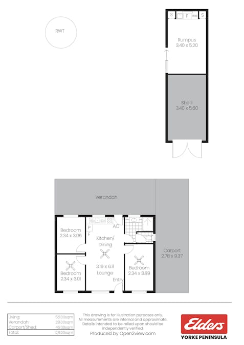 9 Ford Avenue, Port Vincent, SA, 5581 - Floorplan 1