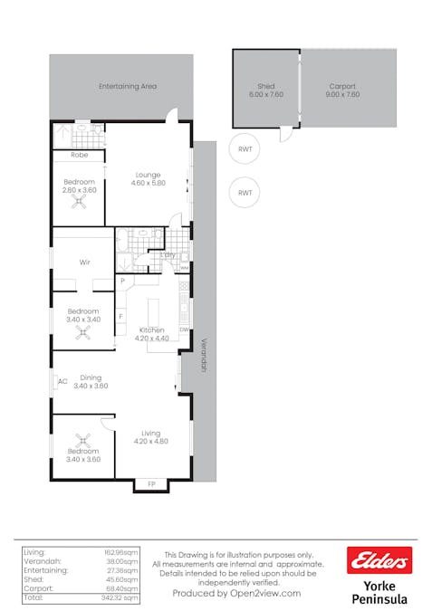 11 Moonta Terrace, Clinton, SA, 5570 - Floorplan 1