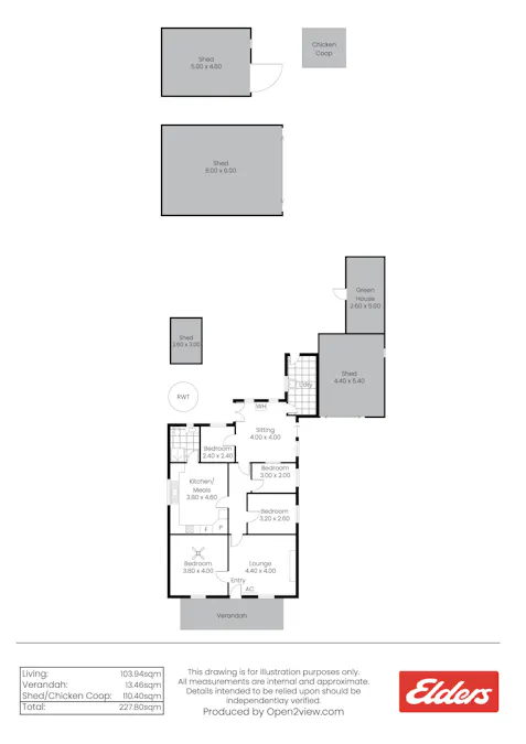 2 Lawhill Street, Port Victoria, SA, 5573 - Floorplan 1