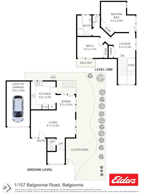 1/157 Balgownie Road, Balgownie, NSW, 2519 - Floorplan 1