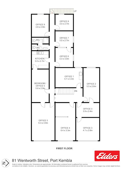 Rooms 1-9//81-83 Wentworth Street, Port Kembla, NSW, 2505 - Floorplan 1