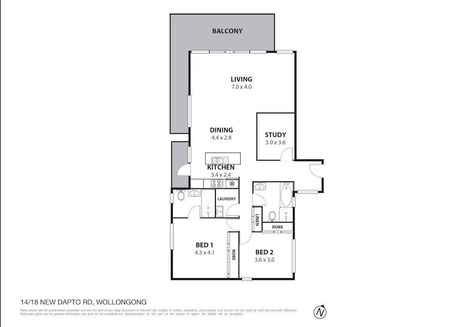 14/18 New Dapto Road, Wollongong, NSW, 2500 - Floorplan 1