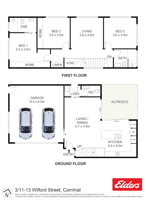 3 & 4/11-13 Wilford Street, Corrimal, NSW, 2518 - Floorplan 1