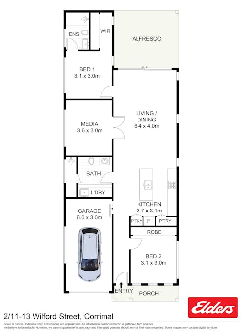 2/11-13 Wilford Street, Corrimal, NSW, 2518 - Floorplan 1