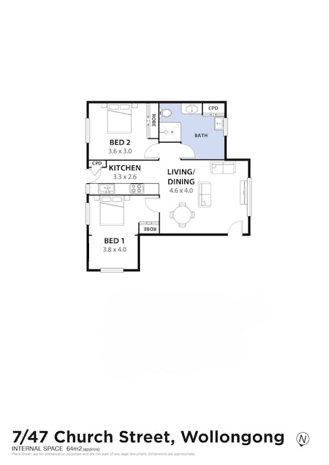 7/47 Church Street, Wollongong, NSW, 2500 - Floorplan 1