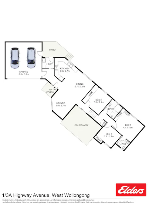 1/3A Highway Avenue, West Wollongong, NSW, 2500 - Floorplan 1