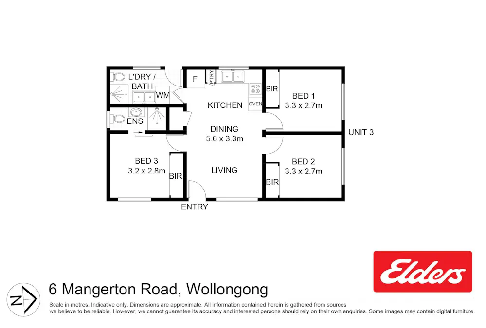 3/6 Mangerton Road, Wollongong, NSW, 2500 - Floorplan 1
