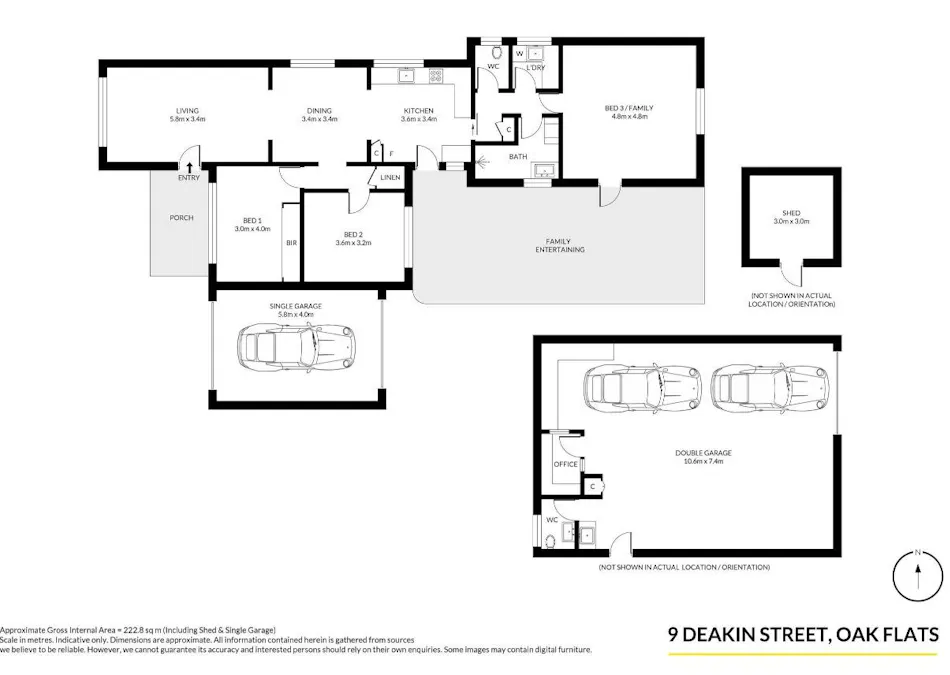 9 Deakin Street, Oak Flats, NSW, 2529 - Floorplan 1