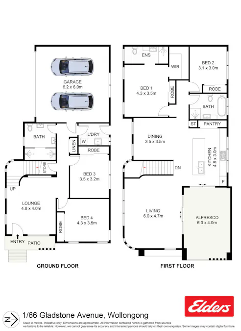 1/66 Gladstone Avenue, Wollongong, NSW, 2500 - Floorplan 1