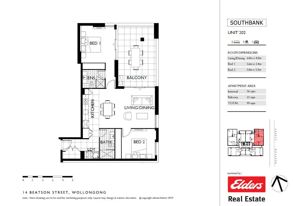 202/14 Beatson Street, Wollongong, NSW, 2500 - Floorplan 1