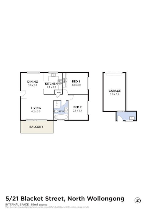 5/21 Blacket Street, North Wollongong, NSW, 2500 - Floorplan 1