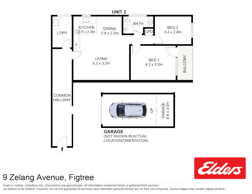 2/9 Zelang Avenue, Figtree, NSW, 2525 - Floorplan 1