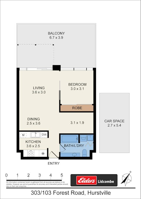 303/103 Forest Road, Hurstville, NSW, 2220 - Floorplan 1