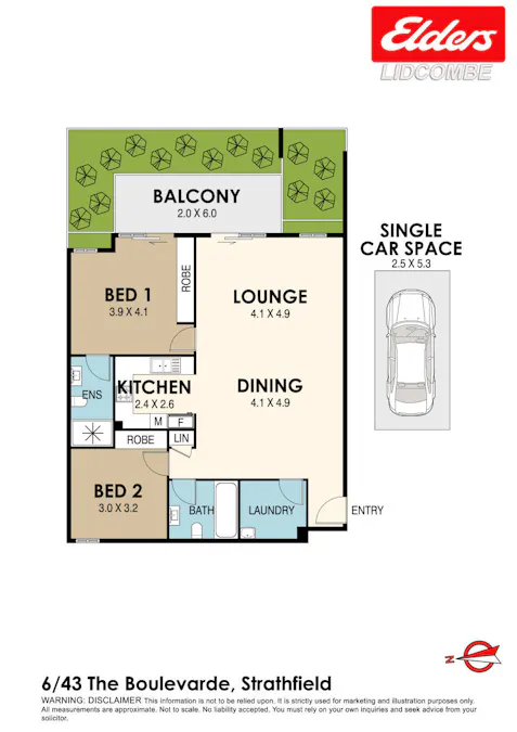 6/43 The Boulevarde, Strathfield, NSW, 2135 - Floorplan 1