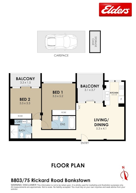 B803/75 Rickard Road, Bankstown, NSW, 2200 - Floorplan 1