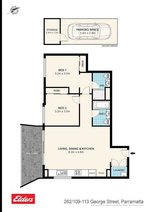 Level 17/262/109-113 George Street, Parramatta, NSW, 2150 - Floorplan 1