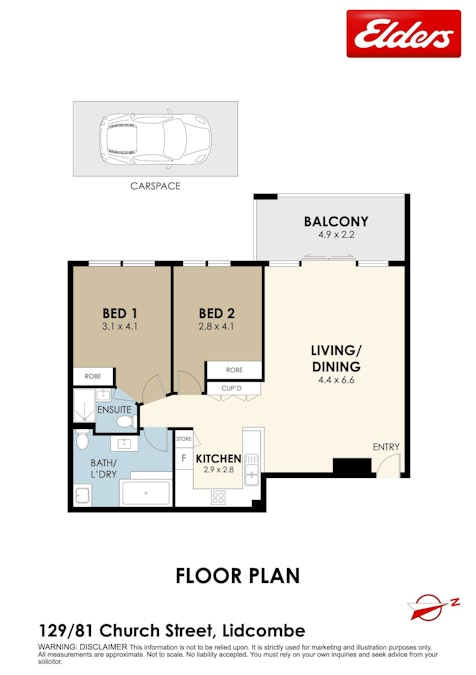 129/81 Church Street, Lidcombe, NSW, 2141 - Floorplan 1