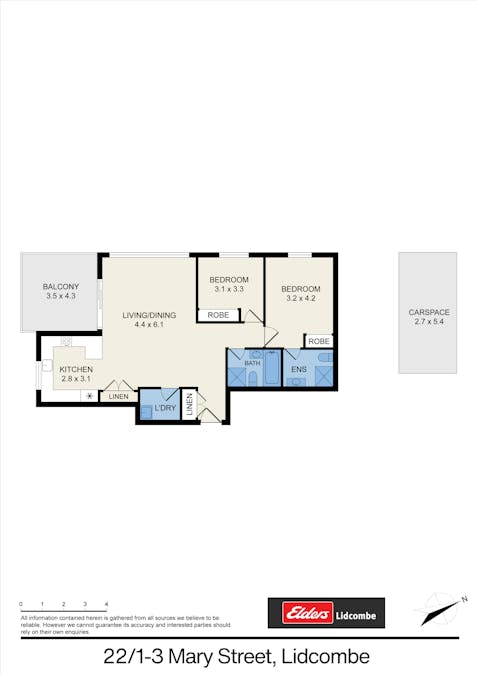 Level 5/22/1-3 Mary Street, Lidcombe, NSW, 2141 - Floorplan 1