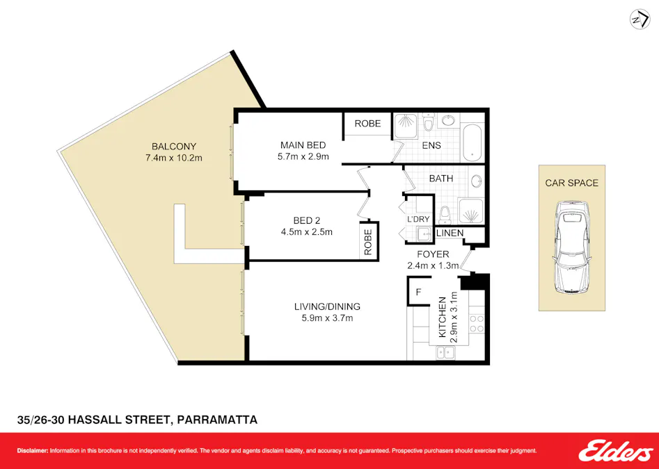 35/26-30 Hassall Street, Parramatta, NSW, 2150 - Floorplan 1