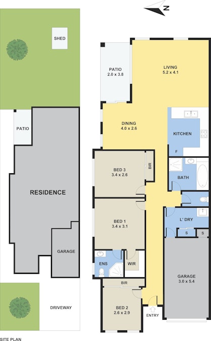 1/10 Mulberry Terrace, Pimpama, QLD, 4209 - Floorplan 1