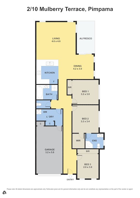 2/10 Mulberry Terrace, Pimpama, QLD, 4209 - Floorplan 1