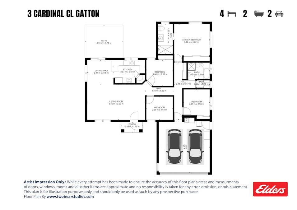 3 Cardinal Close, Gatton, QLD, 4343 - Floorplan 1