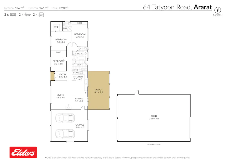 64 Tatyoon Road, Ararat, VIC, 3377 - Floorplan 1