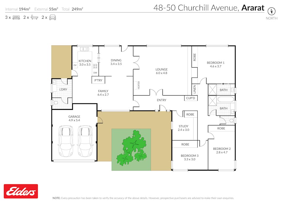 48-50 Churchill Avenue, Ararat, VIC, 3377 - Floorplan 1