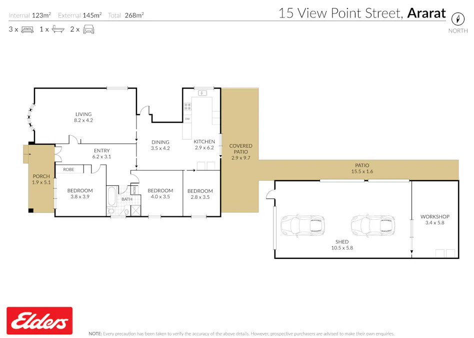 15 View Point, Ararat, VIC, 3377 - Floorplan 1