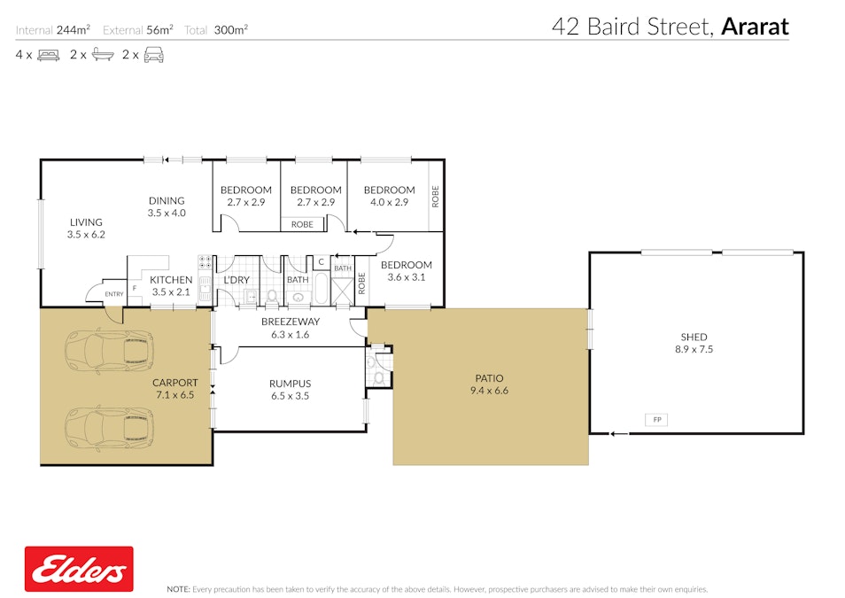 42 Baird Street, Ararat, VIC, 3377 - Floorplan 1