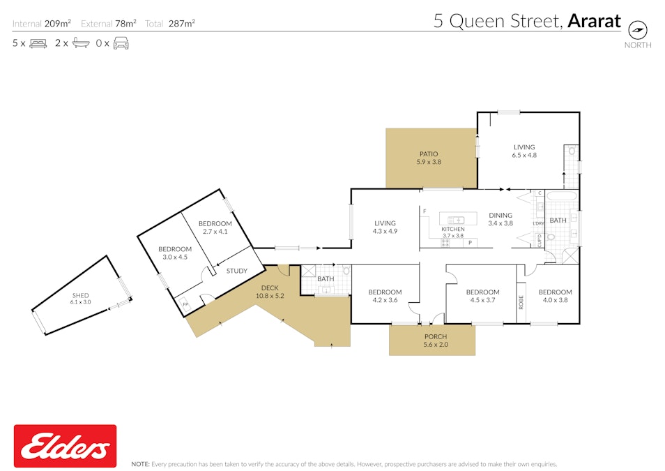 5 Queen Street, Ararat, VIC, 3377 - Floorplan 1